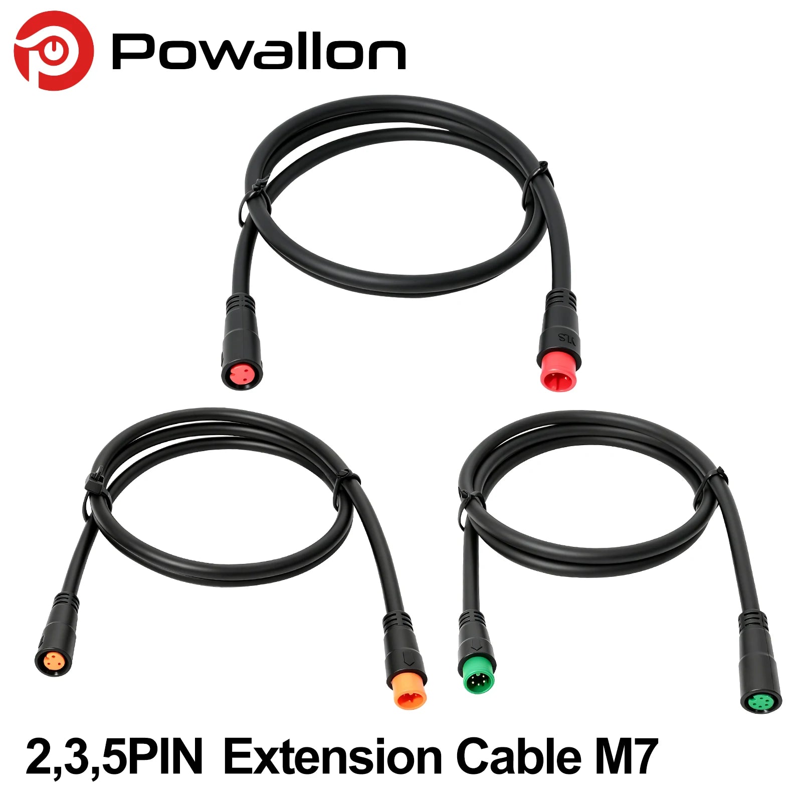 M7 2/3/5 Pin Plug Connector, Electric Bicycle Brake Signal Connector, E-Bike 2/3/5 Pin Cable, Extension Wire Accessories