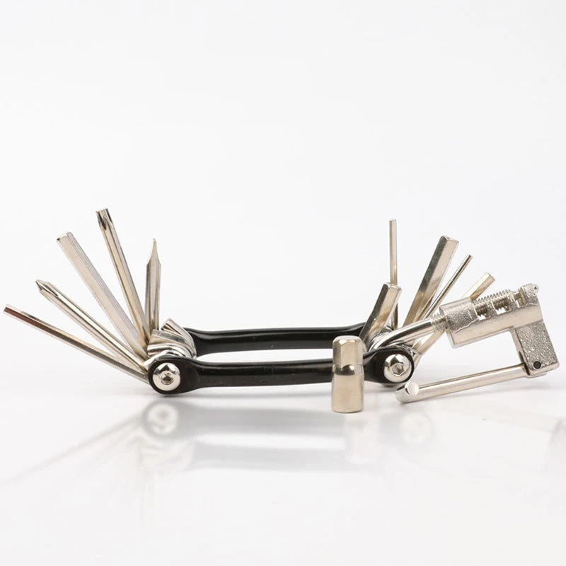 Multifunctional Stainless Steel Professional Bicycle Repair Tool Bicycle Accessories Portable Folding Tool Screwdriver