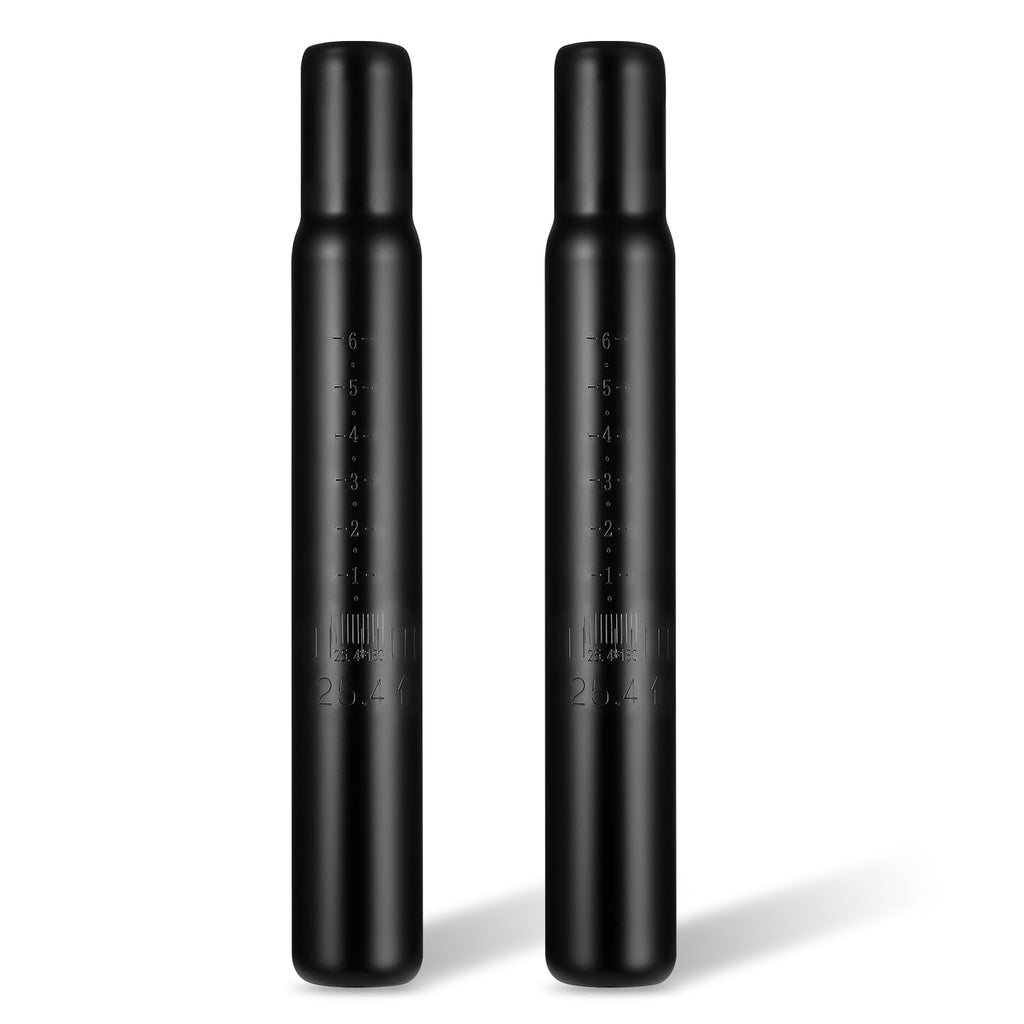 Giantree 2 Pcs Bicycle Seat Post 25.4mm x 180mm Length Alloy Bicycle Seat Post Bicycle Seat Tube Black Bike Seatpost for Mountain Bike Road Bike Fixed Gear