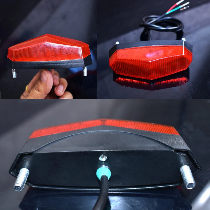 New 12V-80V Electric BikeTaillights LED Safety Warning Rear Lamp For E-scooter Ebike Warning Taillights Bike Accessories