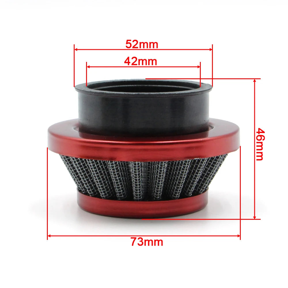 47cc 49cc 2-Stroke Air Filter with Connector for Pocket Bike, Mini Quad ATV, Dirt Bike & Go Kart