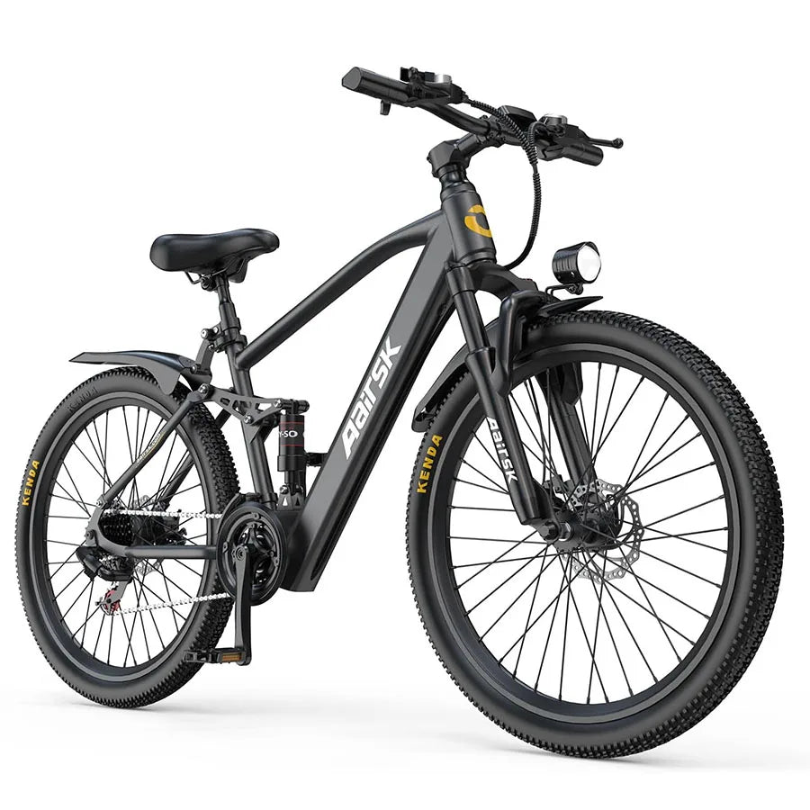 GT900 Electric Bike for Adults 24", Electric Mountain Bike Equipped with 400W(748W Peak) Motor, 25MPH Max Speed, 36V 13Ah Removable Battery, Shimano 7 Speed & Front Suspension for Off-Road Mountain Riding