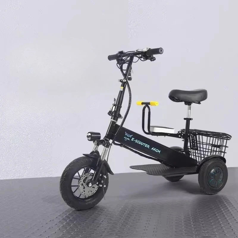 Foldable Electric Tricycle with Lithium Battery 30km Range Lightweight Commuter Bike for Family