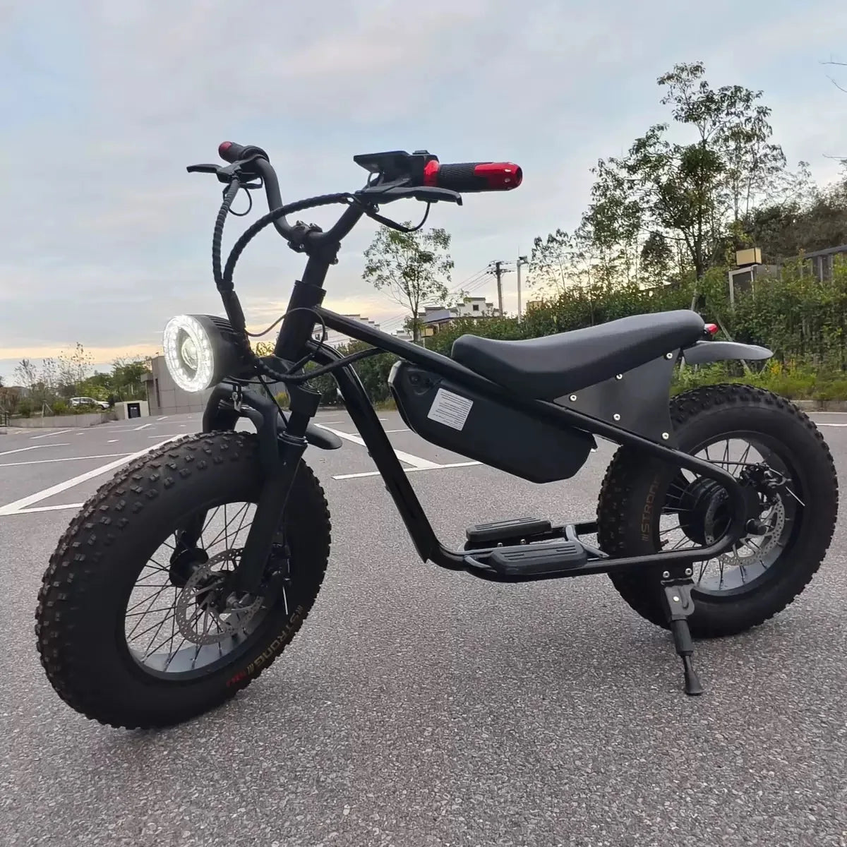 16-inch retro E-Bike, 800W smart motor children's electric scooter, 48V15AH energy-saving lithium battery electric bicycle