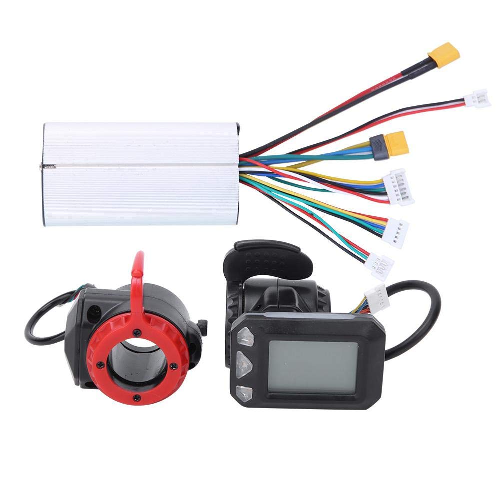 Xinwoer Electric Bicycle Speed Motor Controller Carbon Fiber Electric Bicycle Controller Accessories Set for Electric Bike Scootercan Clearly Display Status and Data(1)