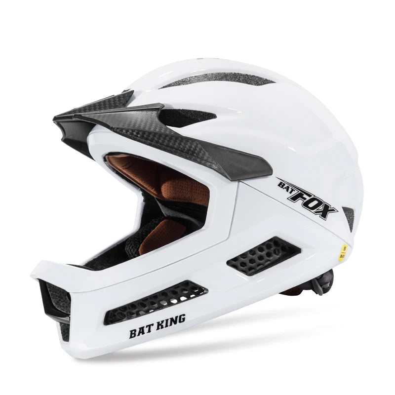 BATFOX Kids Full Face Cycling Helmet MTB Bicycles Balance bikes Skate Scooter Children Competition-grade Safety Sports Gear