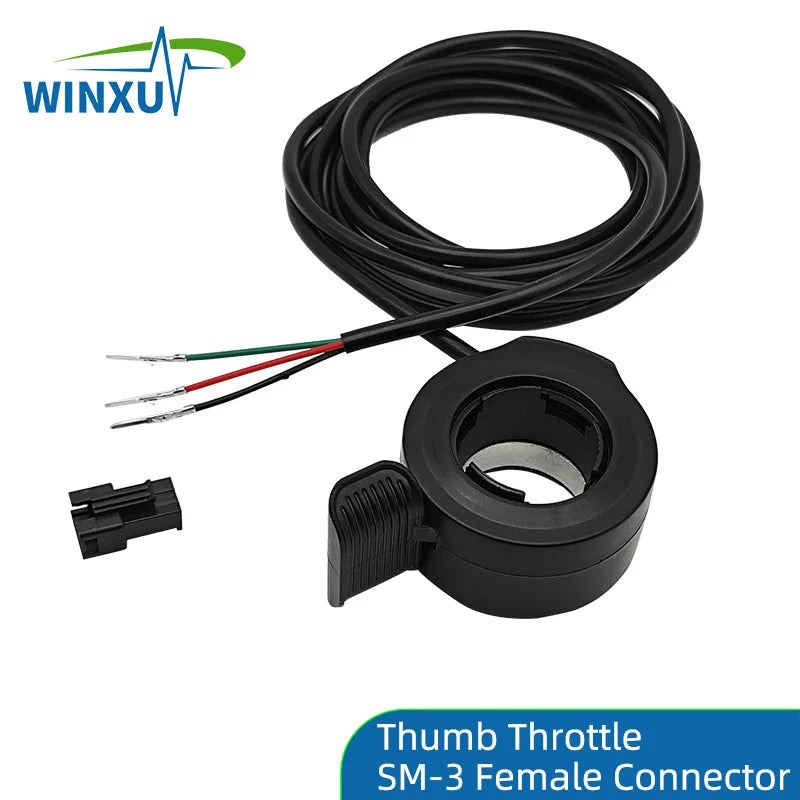 Electric Scooter E-bike Thumb Throttle Left and Right Hand Universal 24-72V Hall Accelerator for Bike Repair Speed Regulator