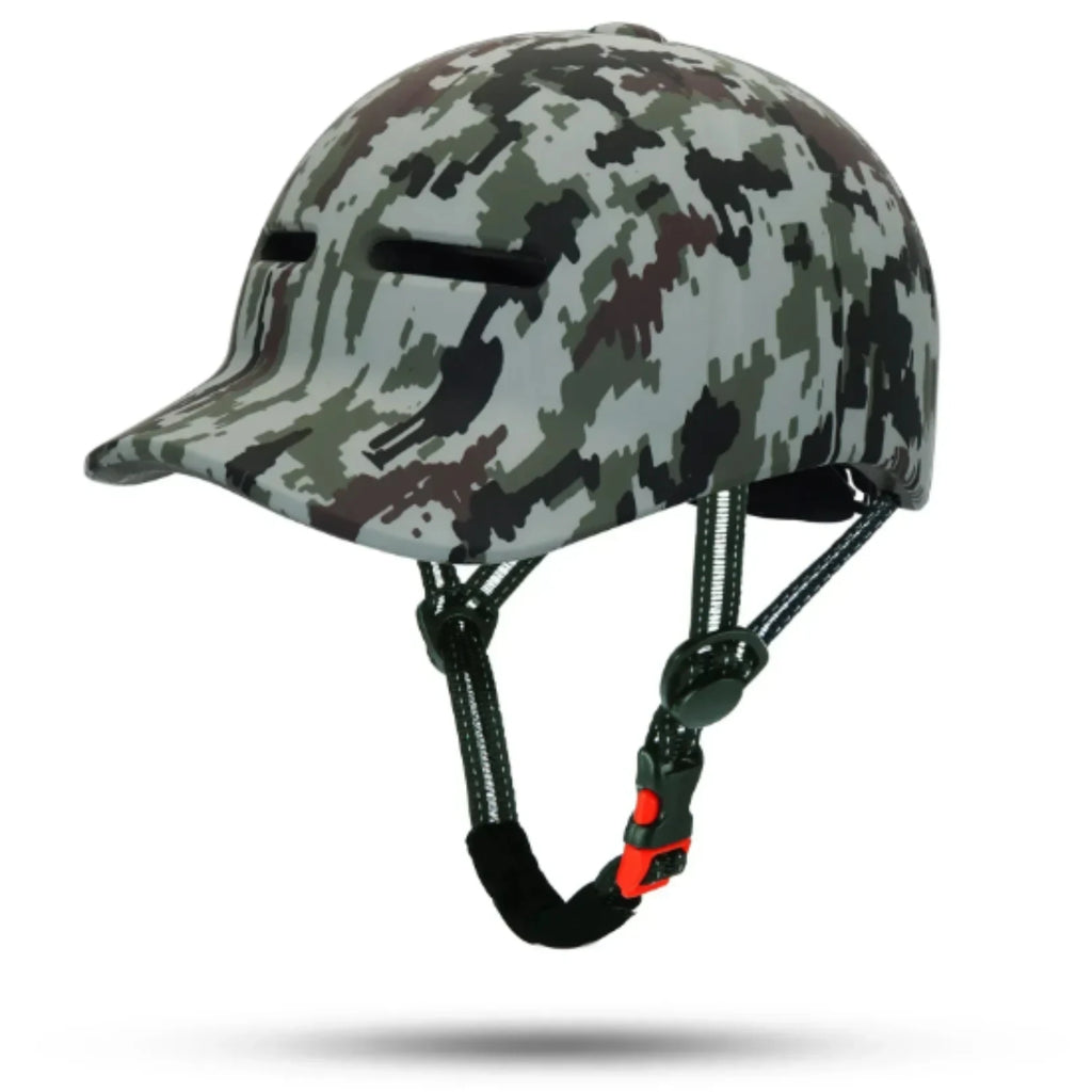 Ventilated Moto-Style Bike Helmet - Certification for E-Bicycle and Scooter & Urban Commuting