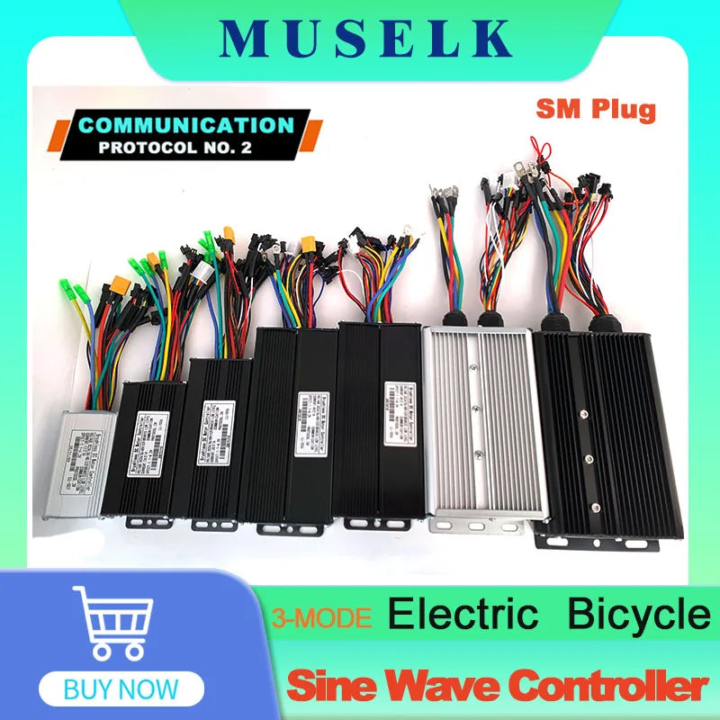 Ebike With Learning Function 17A26A30A35A 40A 45A 60A 80A Sine Wave 36V-72V Controller Three Mode Controller of Electric Bicycle