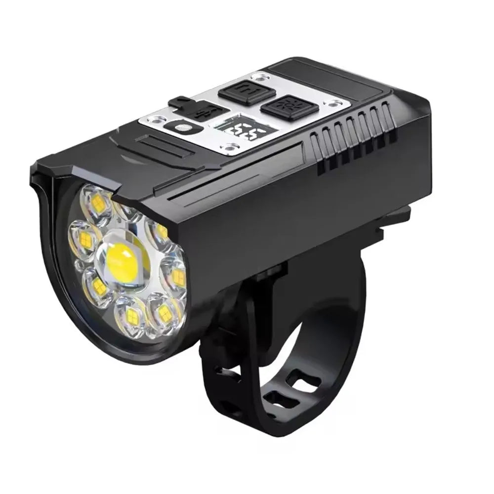 MEUYAG  9 LED Bicycle Headlight USB Rechargeable Bike Lamp Super Bright Handlebar Lights Outdoor Waterproof Cycling Front Light