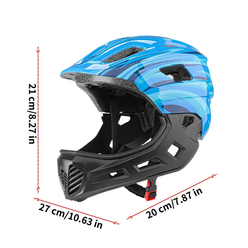 Kids Bike Helmet Safety Hard-shell Hat Road Bike Full Face Helmet For Kid Boys Girls Children Skateboarding Roller Skating