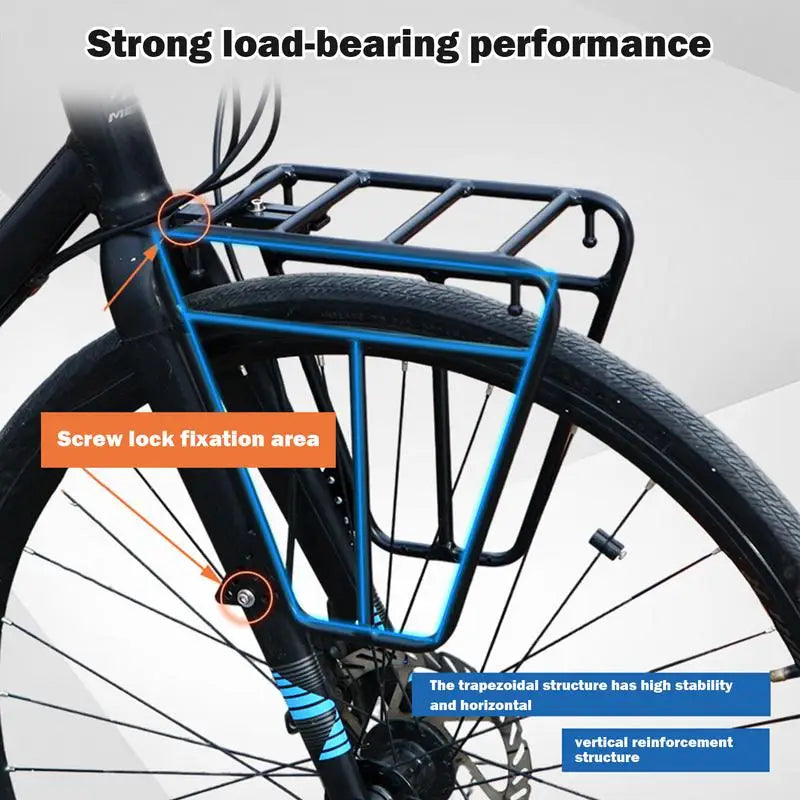 Mountain Road Bike Front Cargo Rack Bicycle Front Fork Luggage Bracket Adjustable Bike Side Mount Bag Stand Cycling Accessories