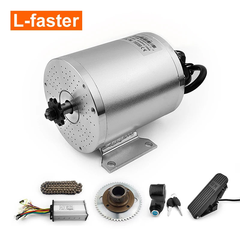 1000W 1800W 3000w Child Electric Bike Scooters Go-Karts Brushless Motor With Pedal Controller Conversion Kits