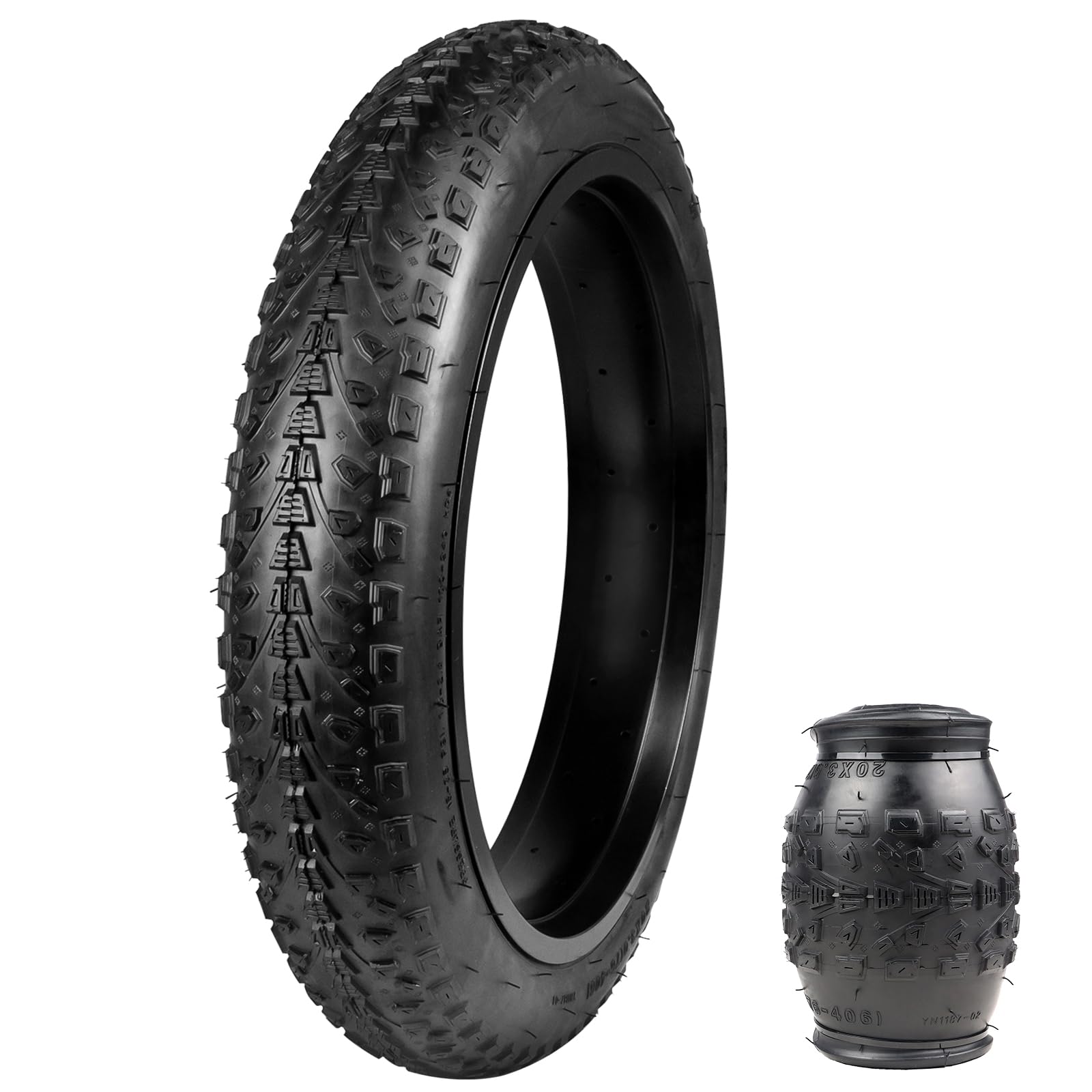 BALINGE 24 x 3 Tire 24 Inch Fat Tire 24x3.0 Electric Bike Tire 24 x 3 eBike Tires Fat Tires 24 x 3 Bike Tires Heavy Duty High-Performance Wear-Resistant Mountain Snow 24x3 Bicycle Tires，1 Tire，Black