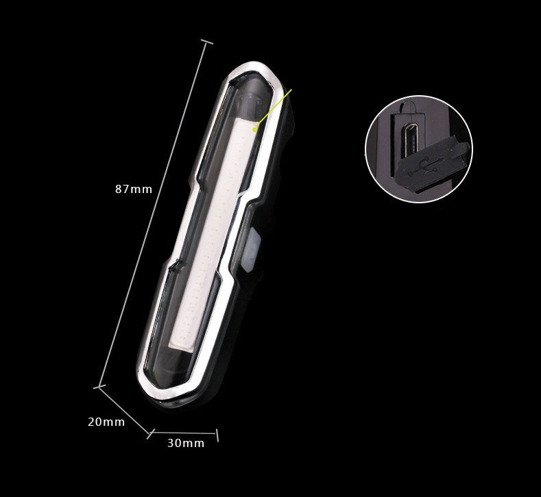 USB Rechargeable Bicycle Tail Light for Night Riding