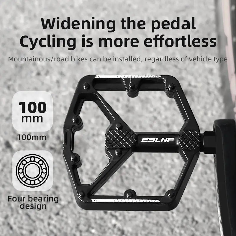 CNC Aluminum Anti-Slip MTB Road Bike Pedals – Wide Platform Bicycle Pedals