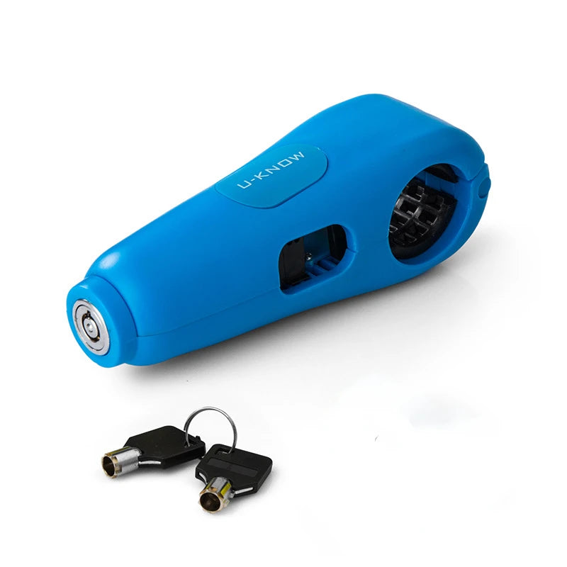 110dB Motorcycle Handlebar Alarm Lock Anti-Theft Brake and Throttle Lock for Scooter E-Bike Bicycle and Electric Vehicle