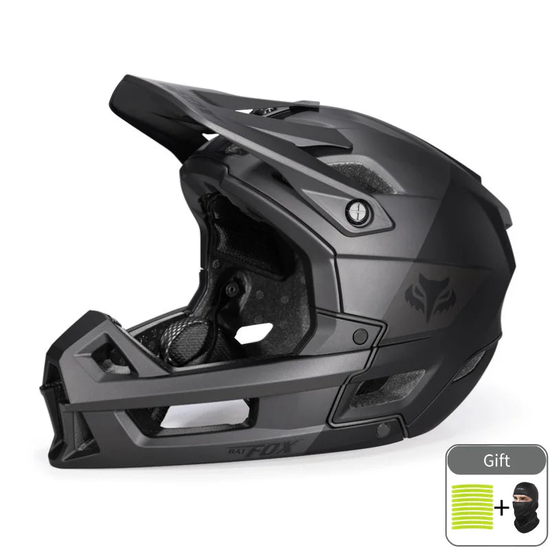 BATFOX Full-Face Enduro Helmet Downhill BMX Full Face Helmet Ultra-Light Airy Safety Certified for Man Women MTB Bike Helmet