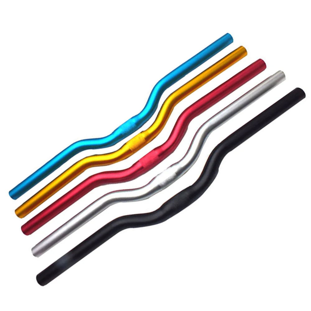 25.4*520*30mm Bicycle Handlebar Aluminum Alloy Bike Riser Bar Ultra Light MTB Bike Horizontal Bent Handlebar Steering Wheel