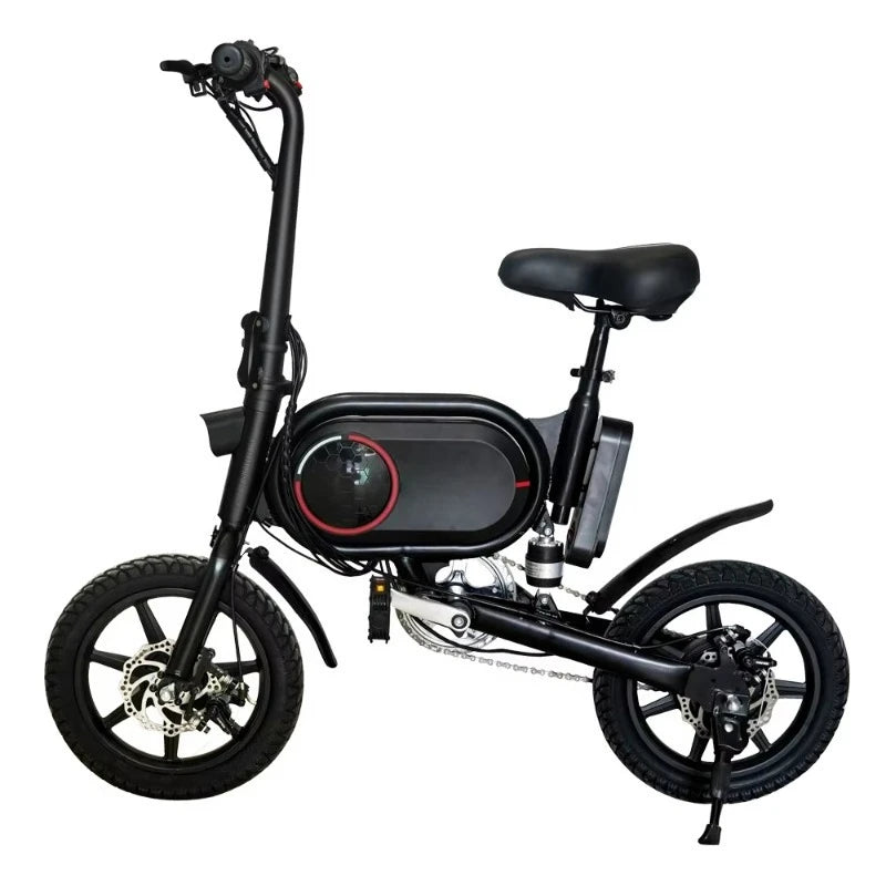 14-Inch Brushless Folding Electric Bike Single Speed Integrated Battery 350W Rear Hub Motor 36V 7.5Ah Lithium Disc Brake