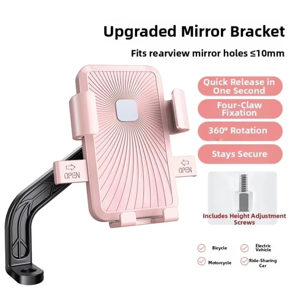 Shock Absorbing Design Bike Handlebar Mobile Holder Fixed Bracket Shockproof Bicycle Phone Mount Practical