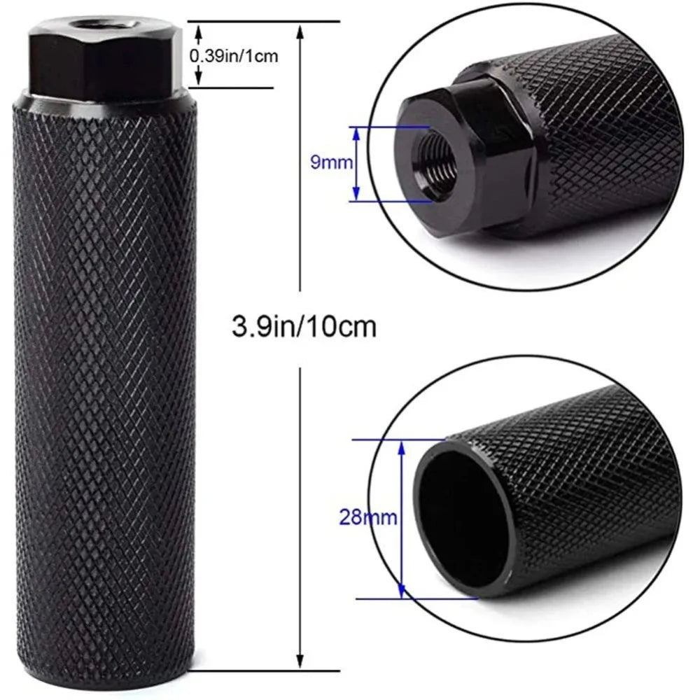 New 2Pcs Durable Anti-Slip Bike Pegs Lightweight Cycling Parts Bike Foot Rest Aluminum Alloy Bicycle Accessories Fit 3/8 Inch