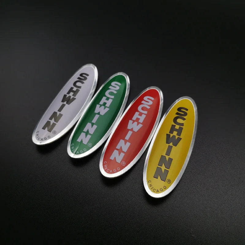 2x vintage classic Bike Head Badge Aluminum Decals Stickers For MTB BMX Folding Bicycle Frame Cycling Accessories emblem