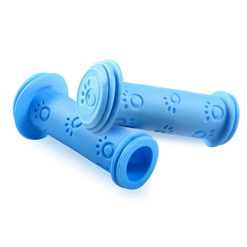1 Pair Rubber Grip Handle Handlebar Grips Colorful Blue Red Anti-skid Child Children Kids Bike Bicycle Tricycle