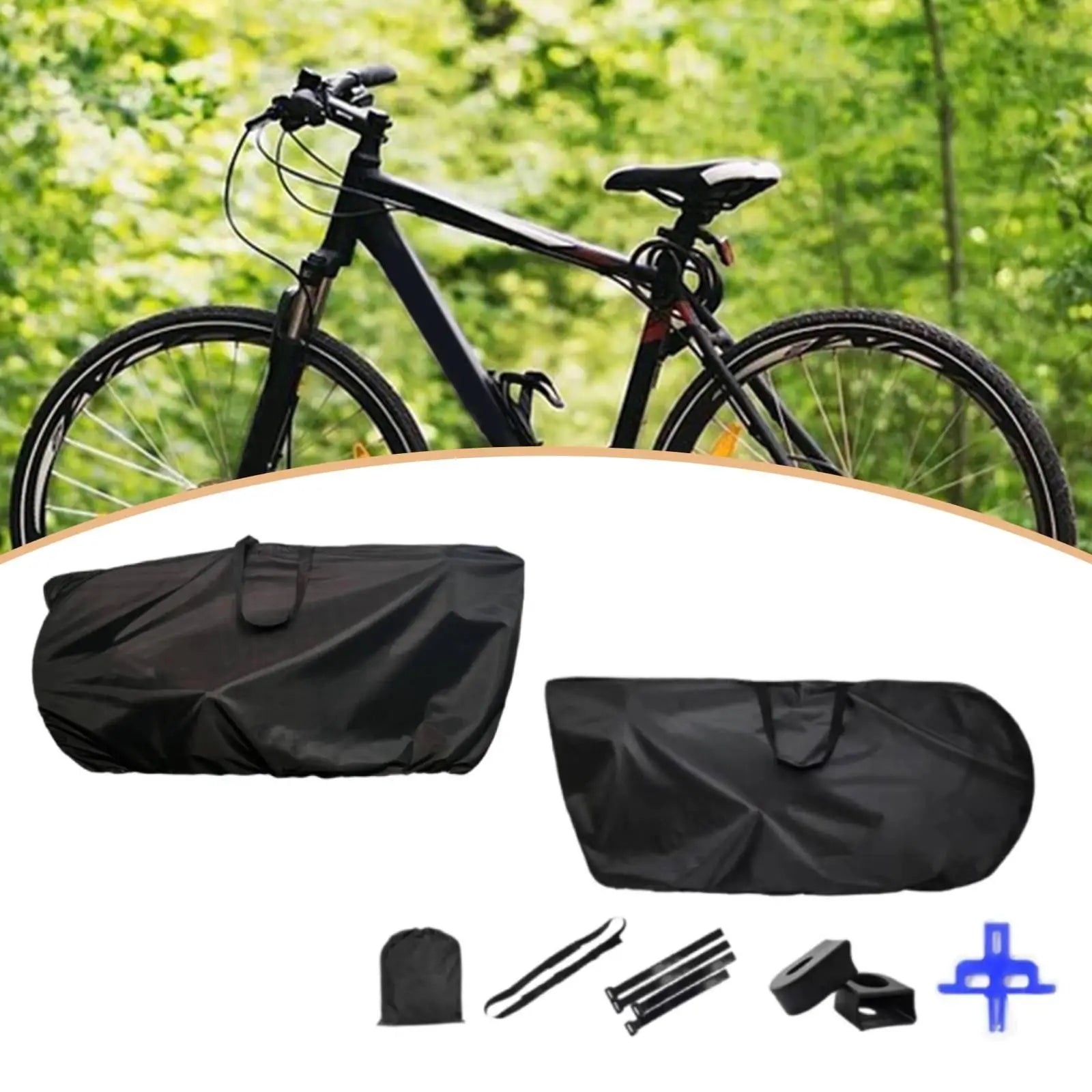 Bike Travel Storage Bag Oxford Cloth Road Bike Cover Waterproof Dustproof Foldable Bicycle Carrier Accessory for 700cc Bikes