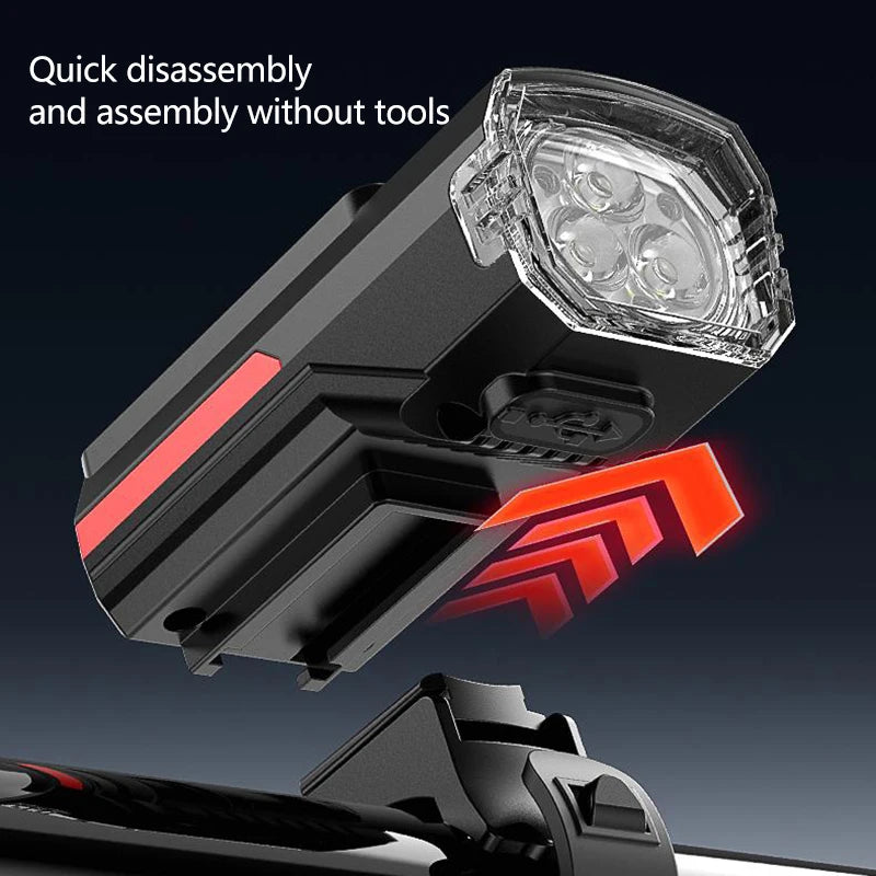 Bicycle Solar Charging Front Light Wide-Angle MTB Road Bike 3 LED Headlight Flashlight Easy to Install Cycling Accessoreis