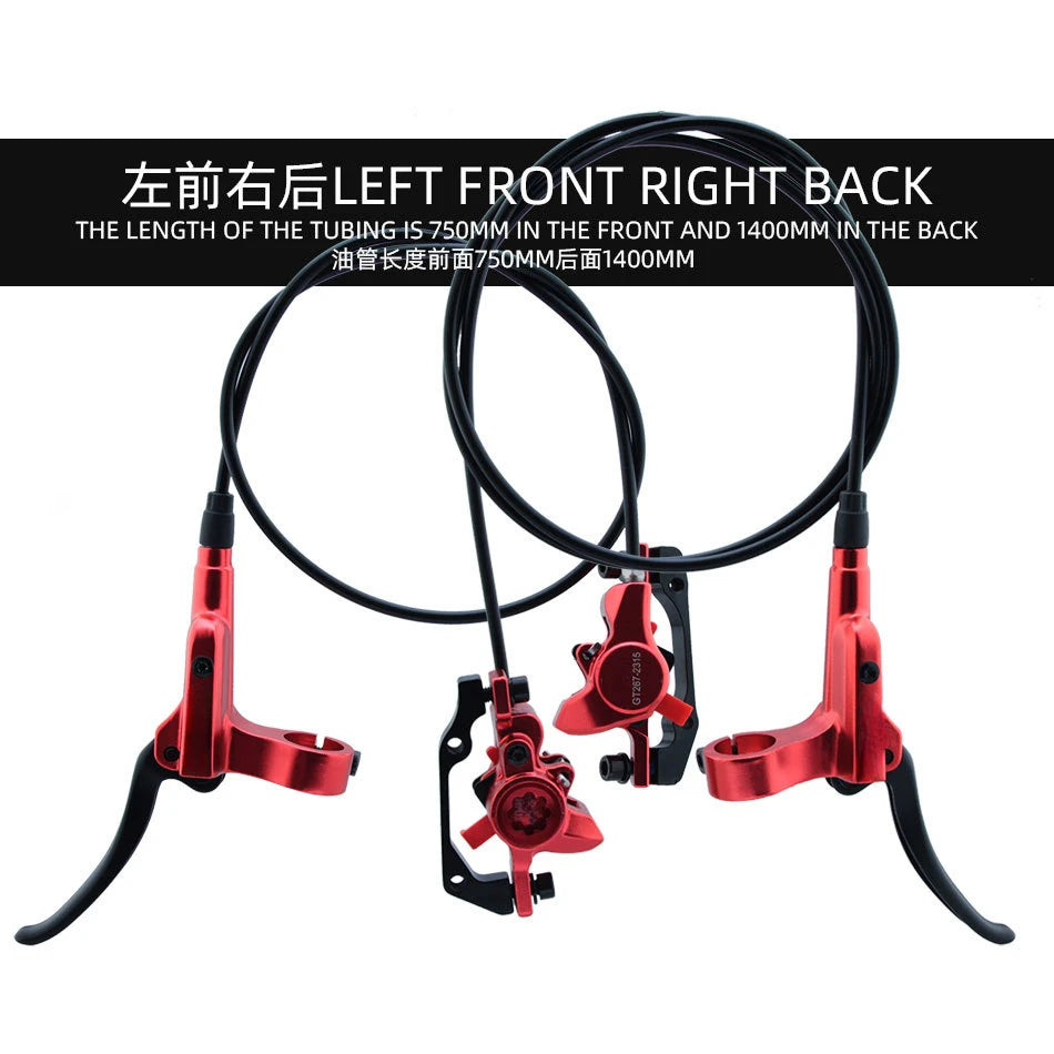 For NFOX GT268 MTB Oil Rotor Caliper 160mm Disc Brake Hydraulic Brakes CNC Bicycle Parts Black Red