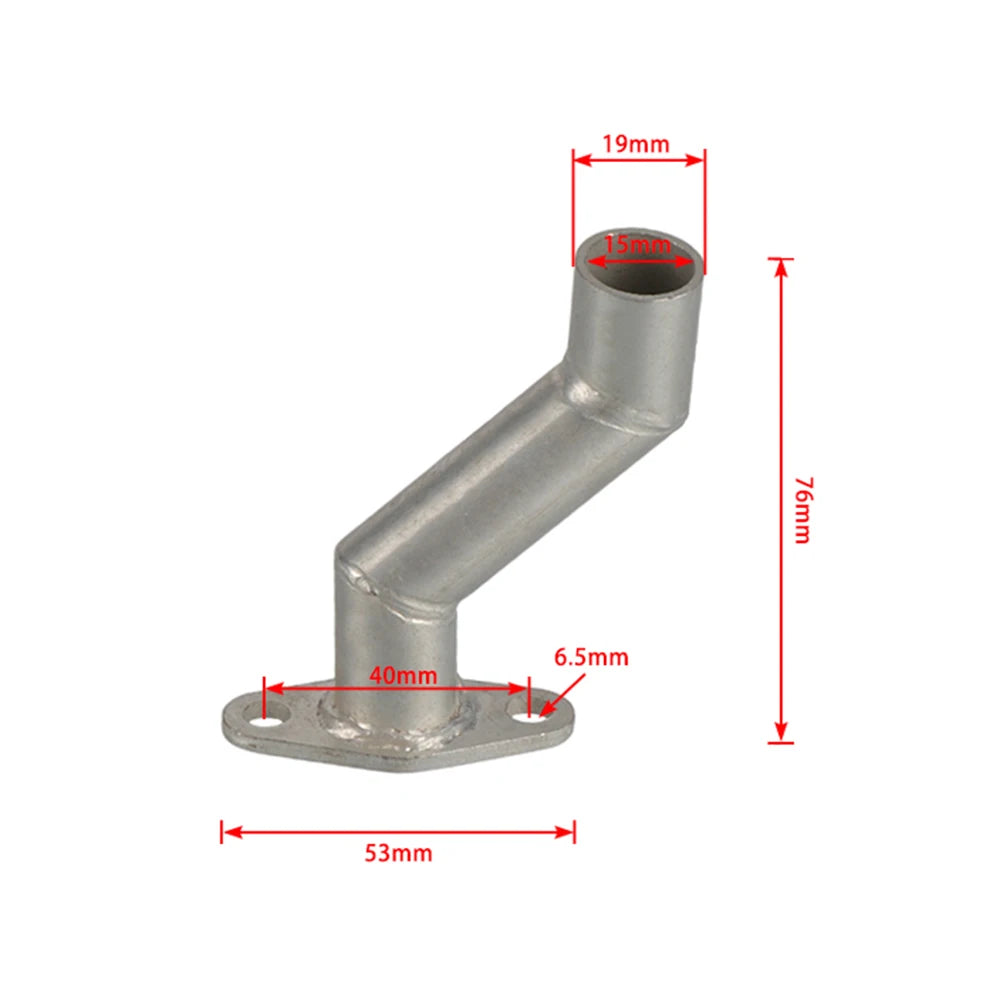 Bike 40mm Offset Long Intake Manifold W/Gasket For 49cc 60cc 66cc 80cc Motorized Bicycle Carburetor Parts