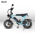 TTYFatbike OUXI Factory V8 Mini Electric Bike 36V Mountain Electric Bike, Fat Tire V20 Mini Off-Road Bike, Electric Hybrid Bike