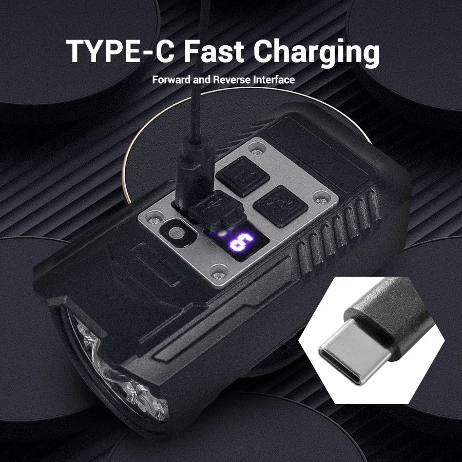 9 LED Bicycle Headlight USB Rechargeable Bike Lamp Super Bright Handlebar Lights Outdoor Waterproof Cycling  Front Light