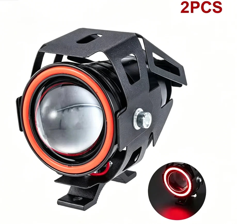 U7 LED Auxiliary Motorcycle Headlight (2PCS) — Universal Fit