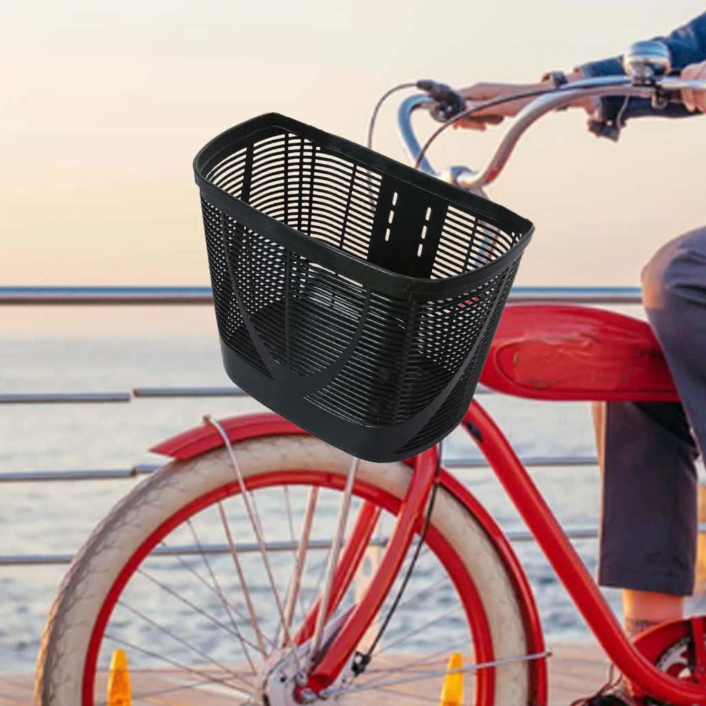 Bike Basket Front Portable Bicycle Storage Baskets Easy to Install Detachable Handlebar Basket for Adults Bicycle Accessories
