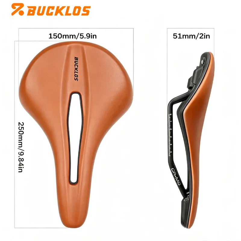 BUCKLOS Vacuum Bicycle Saddle 150mm 160mm Road MTB Seat Cushion Comfortable Hollow Exercise Bike Saddle for Men and Women