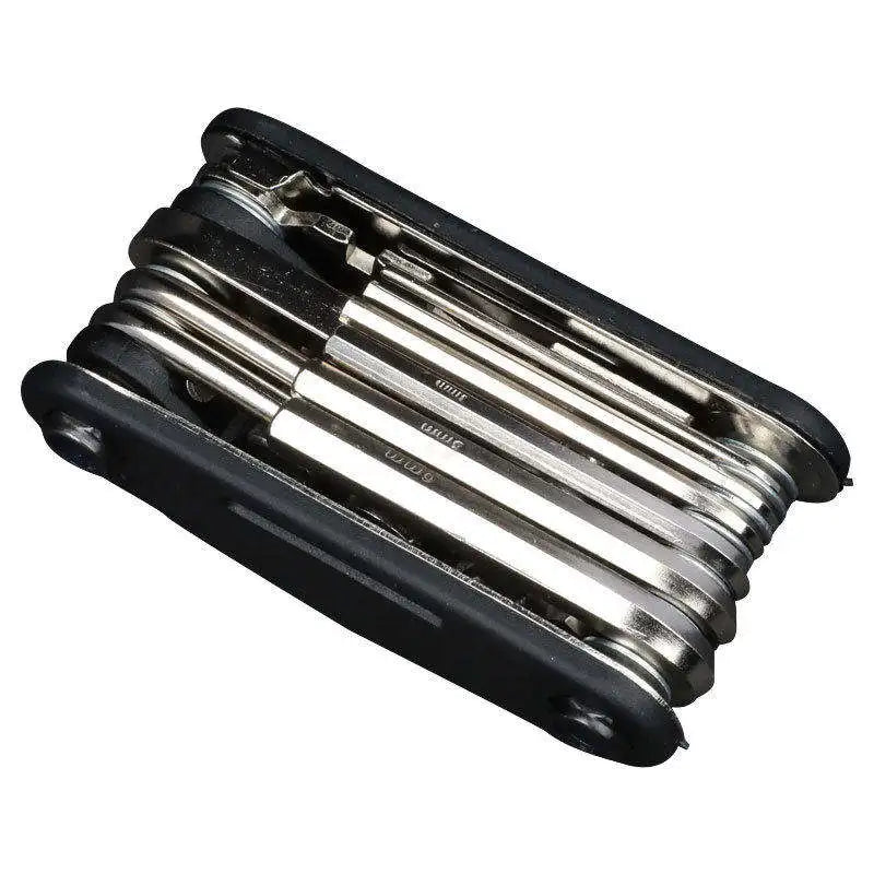 16-in-1 Portable Bicycle Repair Tool Set – Wrench, Screwdriver & Motorcycle Bike Tools