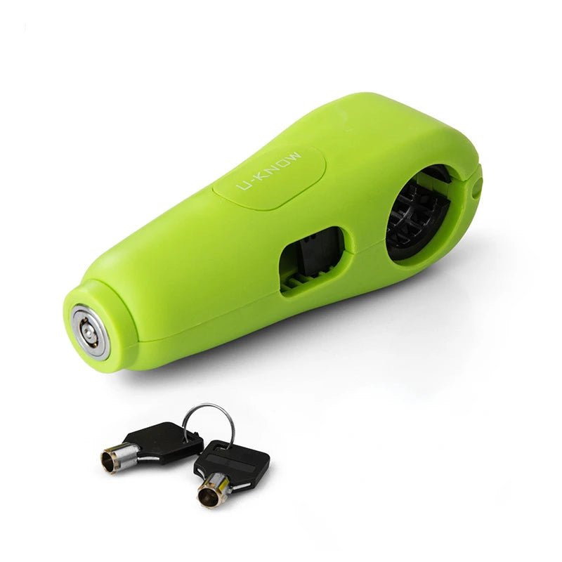 110dB Motorcycle Handlebar Alarm Lock Anti-Theft Brake and Throttle Lock for Scooter E-Bike Bicycle and Electric Vehicle