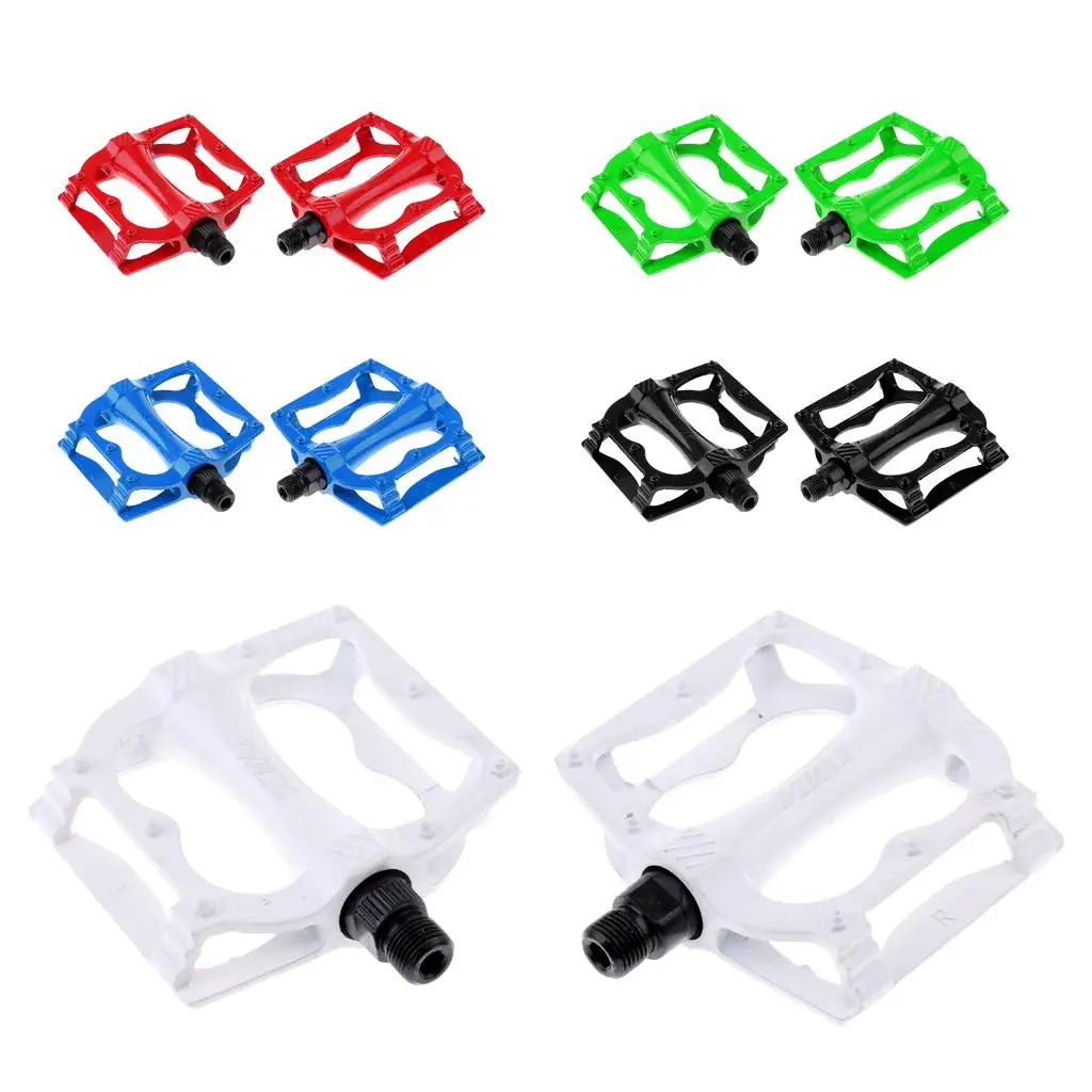 9/16" Sealed Bearing Aluminum Flat Platform Bike Pedals – Non-Slip MTB Cycling Pedals