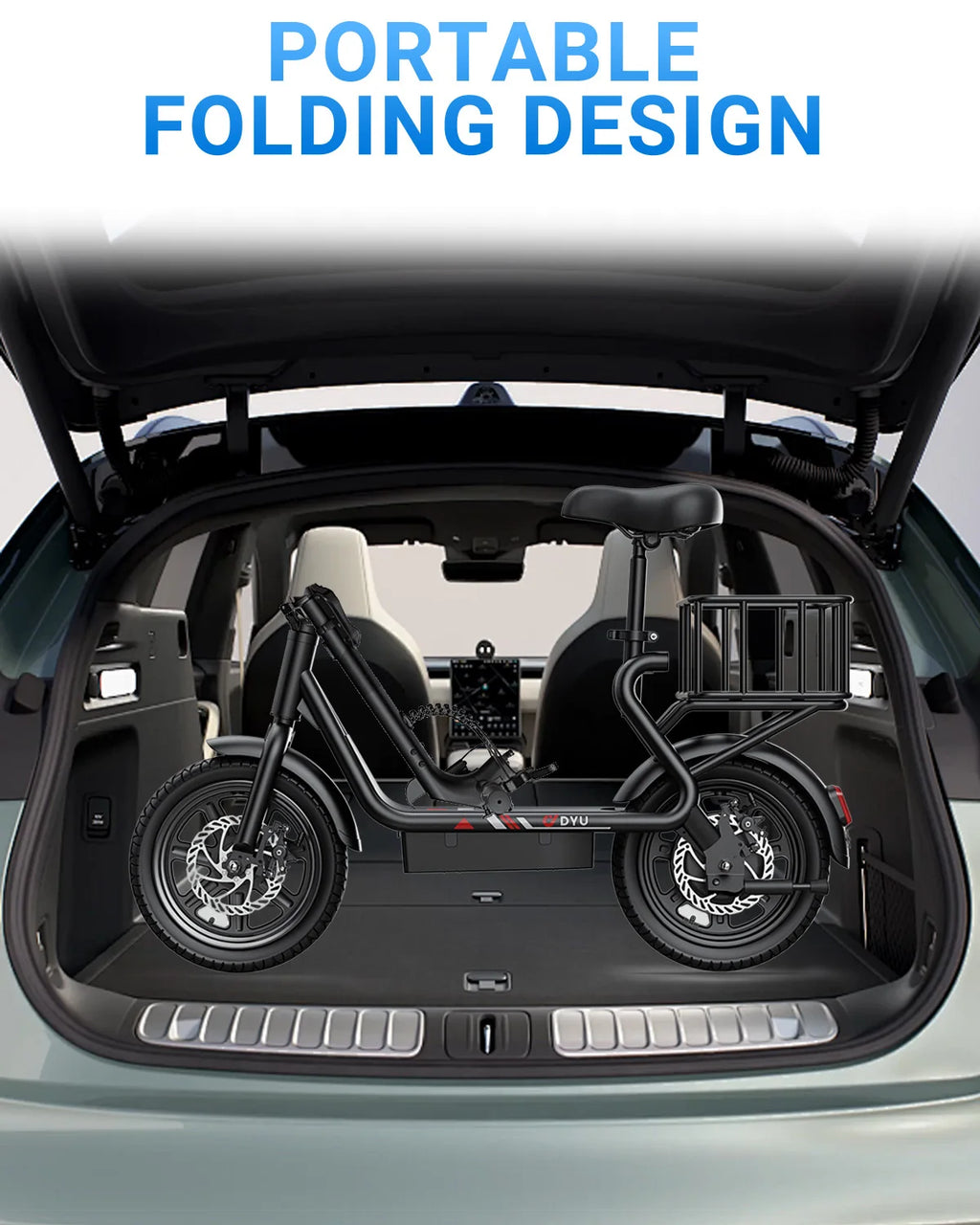 DYU C4 14 inch Folding Electric Scooter Mini E-Bike 500W Peak 20MPH 280Wh Battery Compact City Commuter E-Scooter Style UL2849