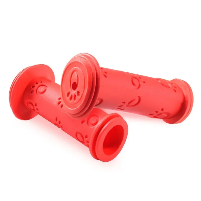 1 Pair Rubber Grip Handle Handlebar Grips Colorful Blue Red Anti-skid Child Children Kids Bike Bicycle Tricycle