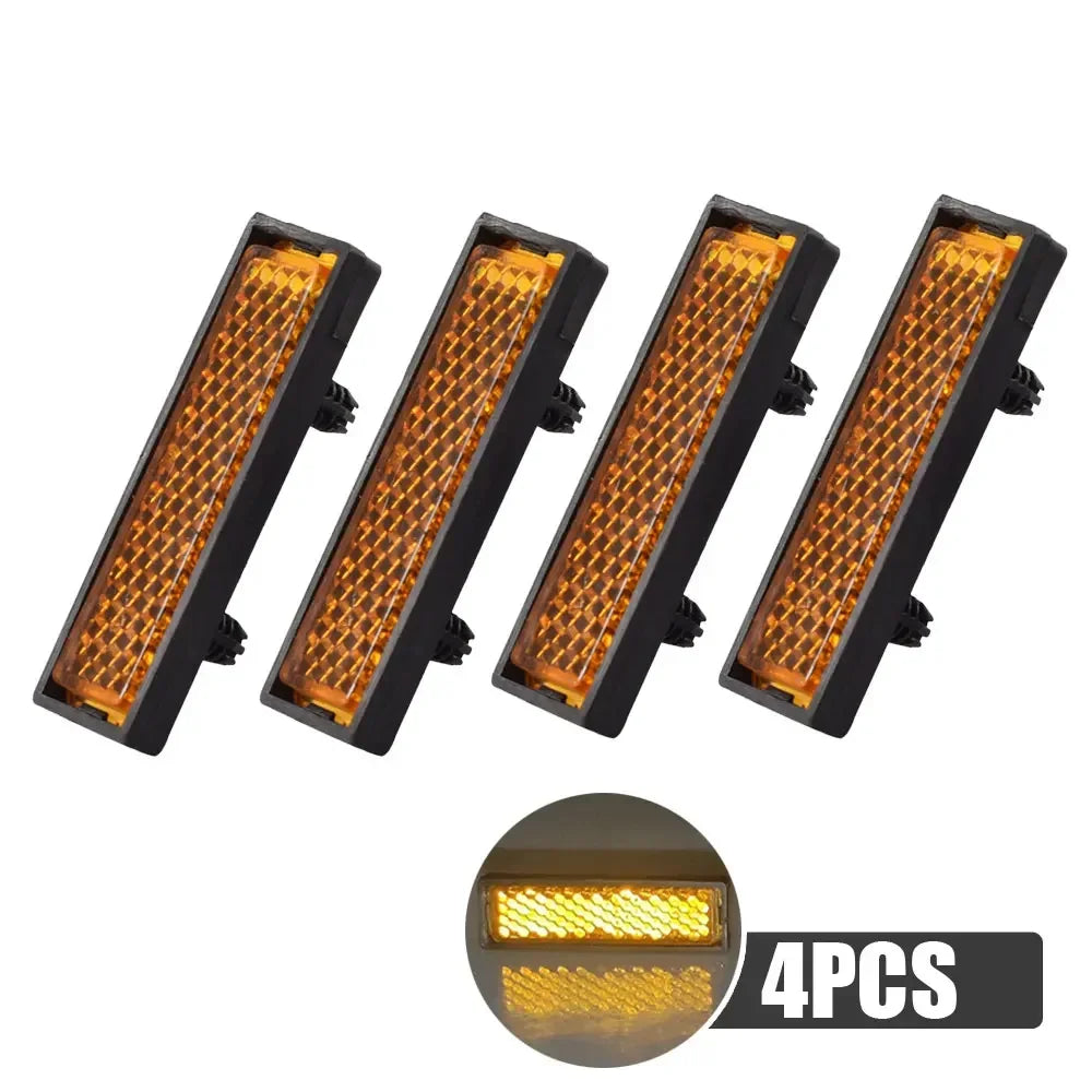 4 Pcs/Set Bicycle Pedal Reflector Safety Night Cycling Reflective Bike Pedal Mount Vintage Clip Tube Reflector Accessories