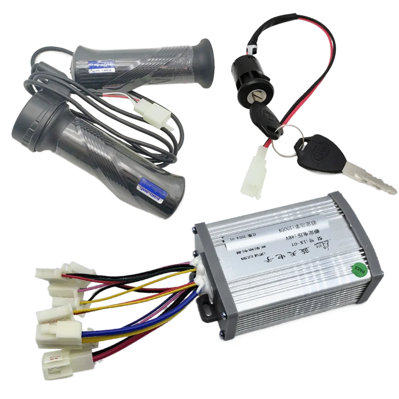 12V 24V 36V 48V 250W 350W 500W 800W 1000W Brushed speed regulating motor controller with throttle knob for electric bicycles