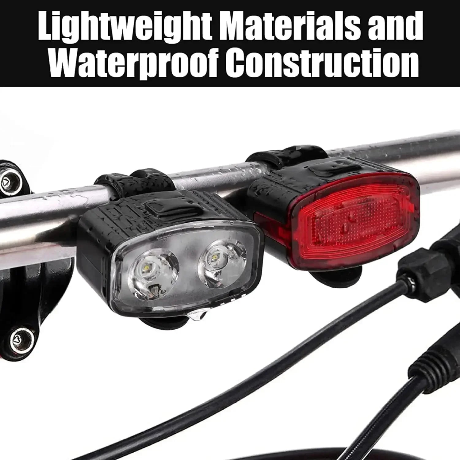 Cycling Bicycle Front Rear Light Set Bike USB Charge Headlight Light Waterproof MTB Waterproof Taillight LED Lantern Bike Parts
