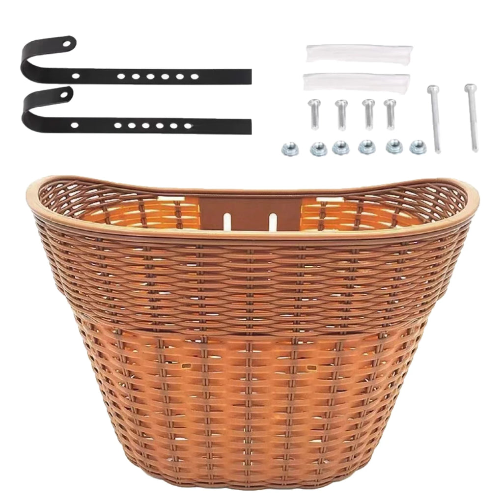 Bike Basket Front Portable Bicycle Storage Baskets Easy to Install Detachable Handlebar Basket for Adults Bicycle Accessories
