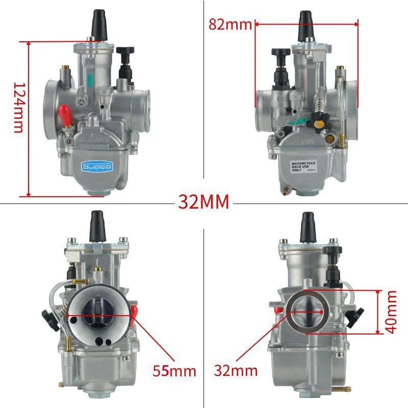 PWK 24-34mm Racing Carburetor with Power Jet for Scooter, ATV & Dirt Bike