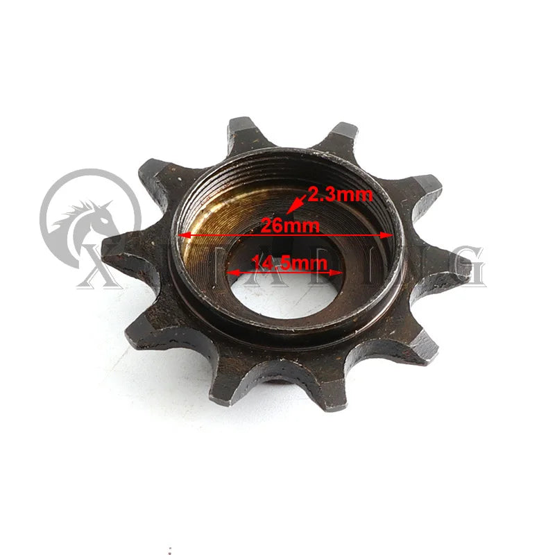 415 chain 44T Tooth 9 Hole Rear Sprocket With 10T drive sprocket For 49cc 66cc 80cc Motorized Bike Engine Parts