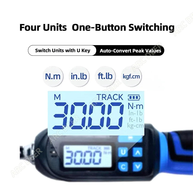 Digital Torque Wrench with Preset Values, Buzzer & LED – Bicycle, Motorcycle & Auto Repair Tool