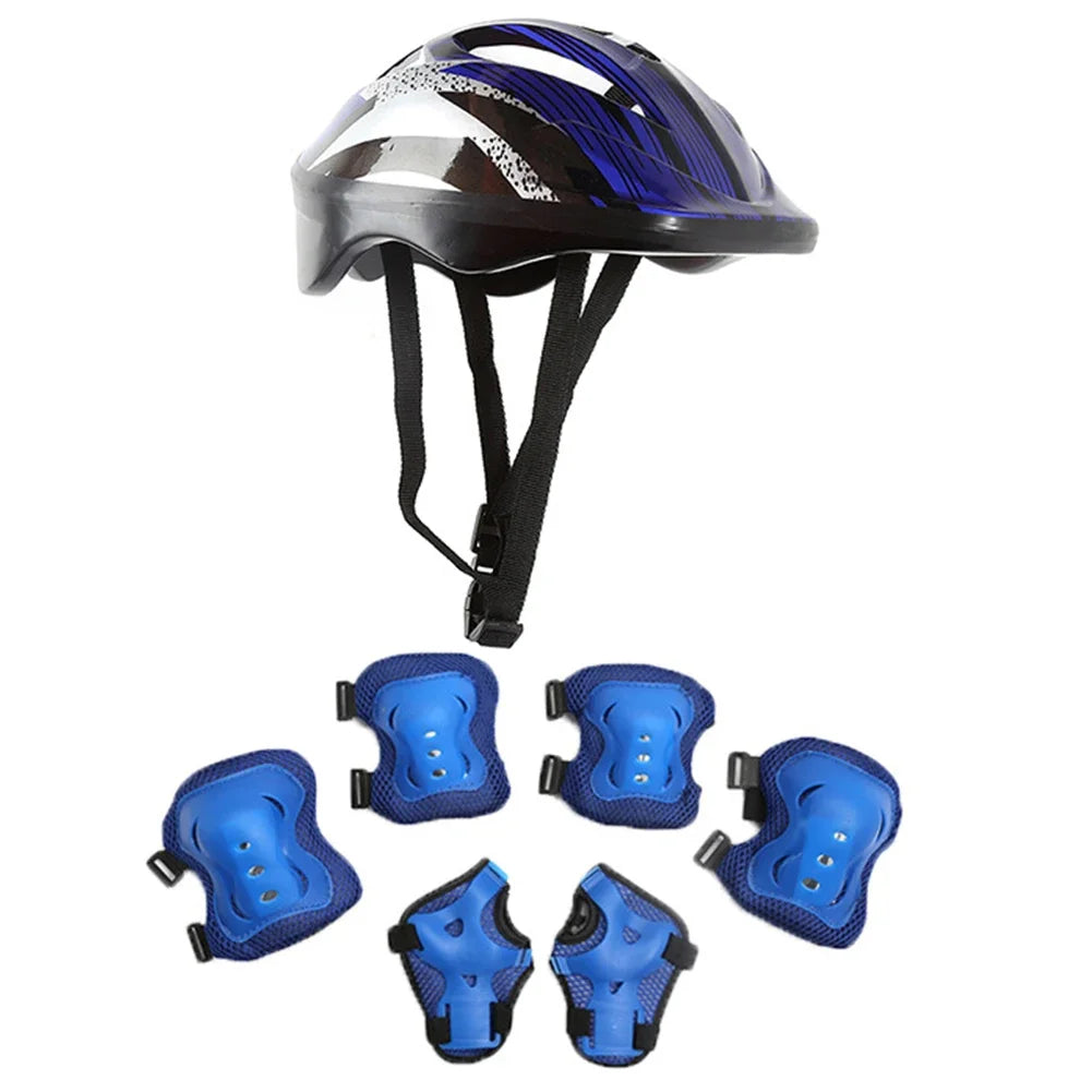 Kids 7-Piece Protective Gear Set — Helmet & Pads for Bike, Skateboard & Skating